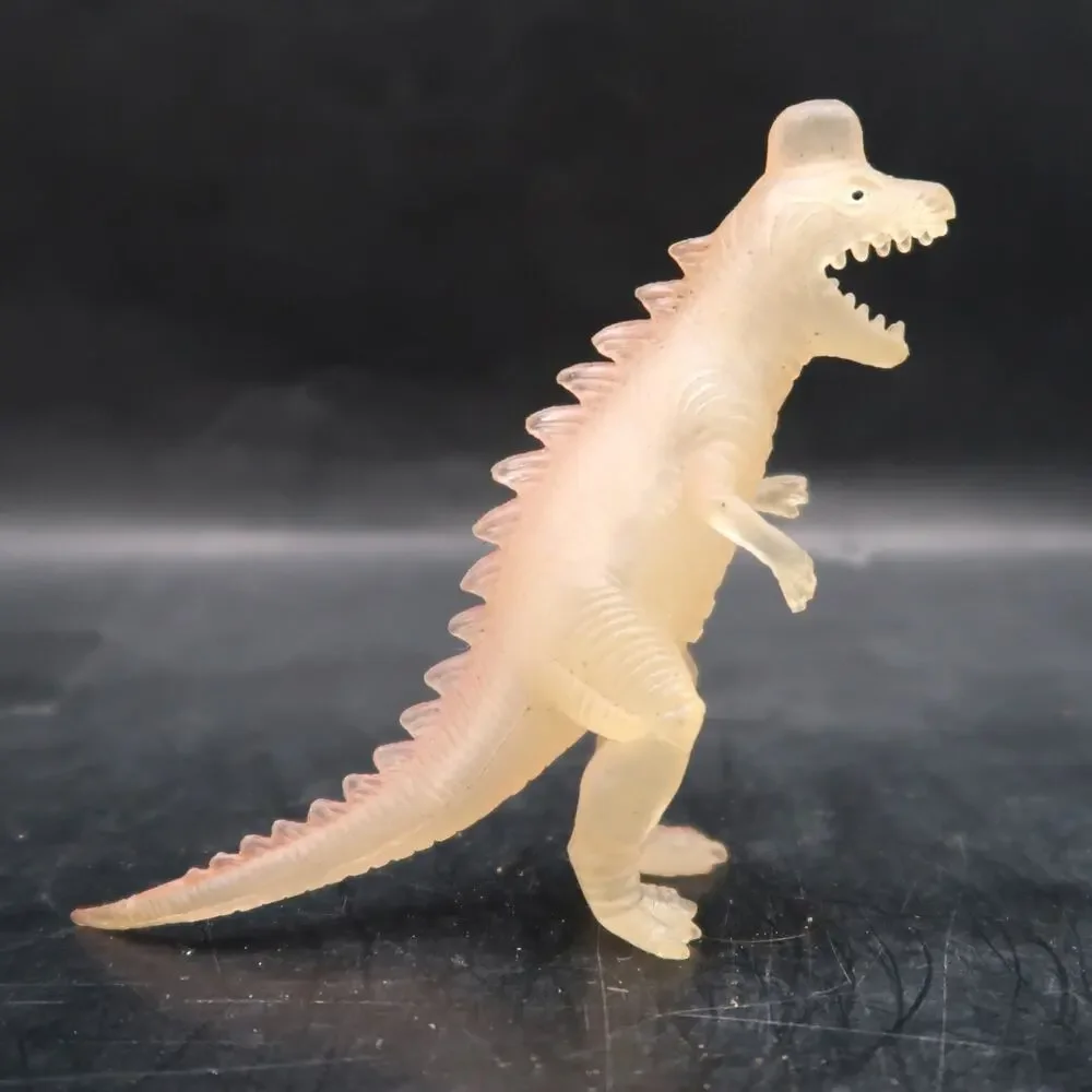 Translucent Plastic Dinosaur Figures Set of 2 Vtg Velociraptor China Chinasaur